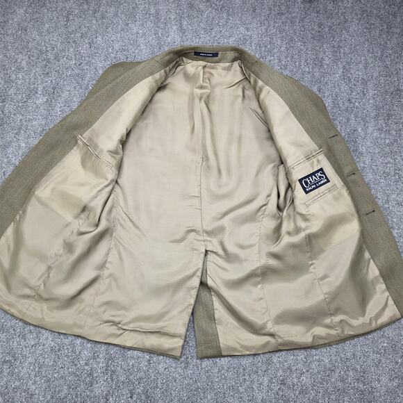 Vintage Chaps Ralph Lauren Blazer Mens 38S Brown Herringbone Wool Silk 3 Button - Picture 13 of 16